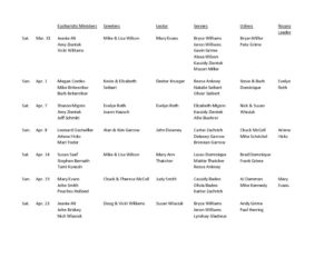 thumbnail of April 2018 ministry schedule