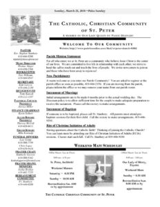 thumbnail of Bulletin for March 25, 2018