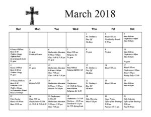 thumbnail of March 2018 calendar