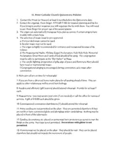 thumbnail of St. Peter Quincenera Policies