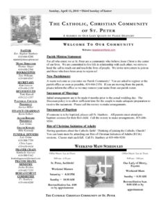 thumbnail of Bulletin for April 15, 2018