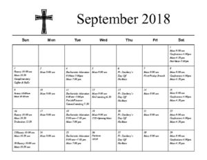 thumbnail of September 2018 calendar