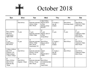 thumbnail of October 2018 calendar