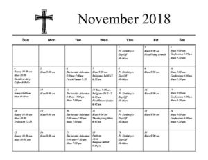 thumbnail of November 2018 calendar